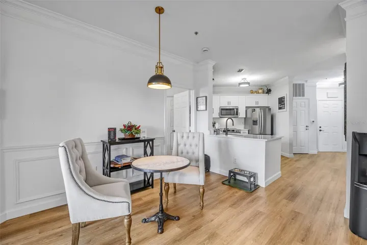 Dining room and kitchen