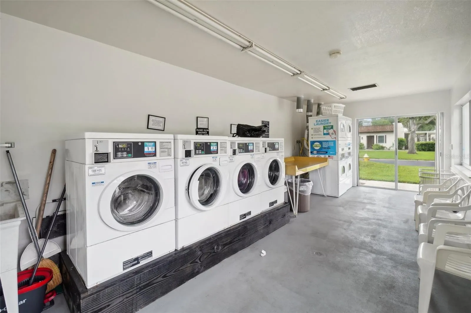 Laundry in pool pavilion