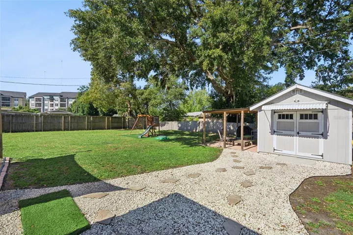 Storage and patio
