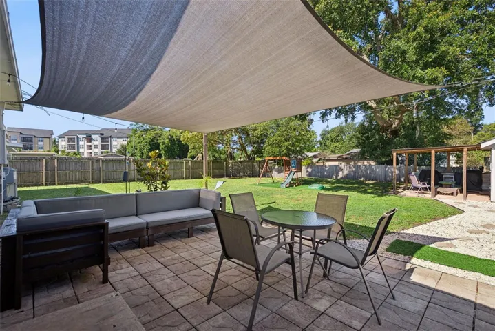 Shaded patio