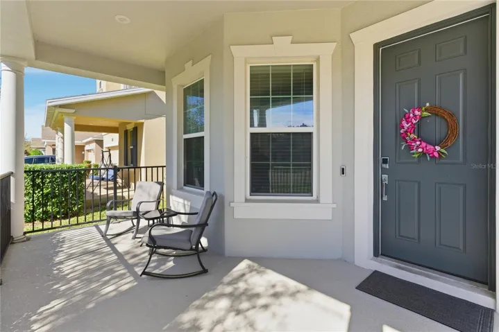 Perfect porch for morning tea!