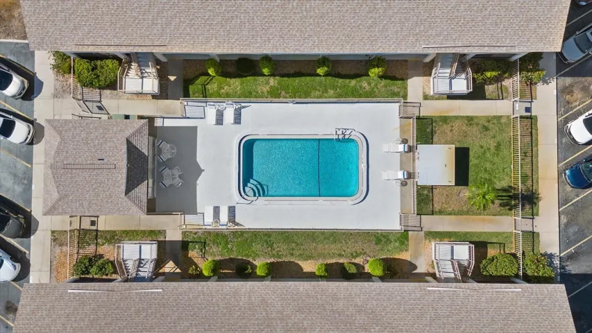 Aerial of the pool
