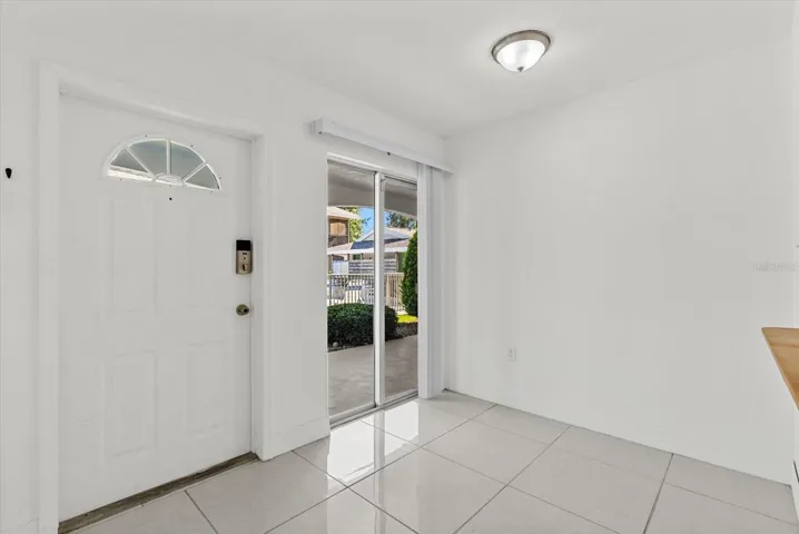 Front door with dinette and double sliders