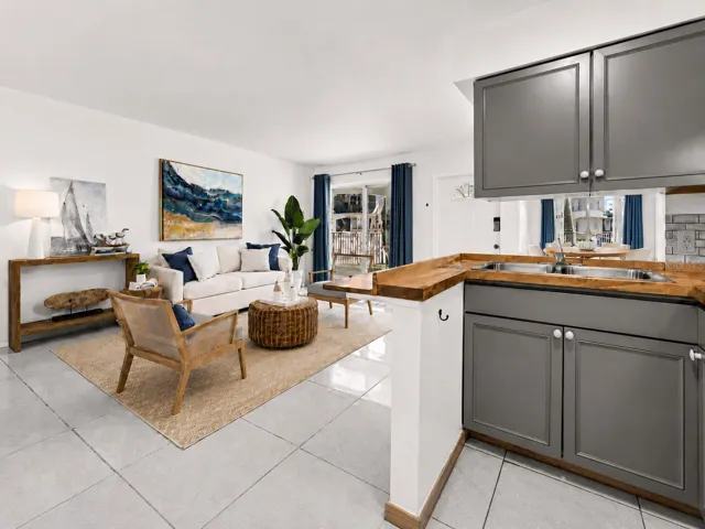 Reality Staged: Kitchen with butcher block countertop
