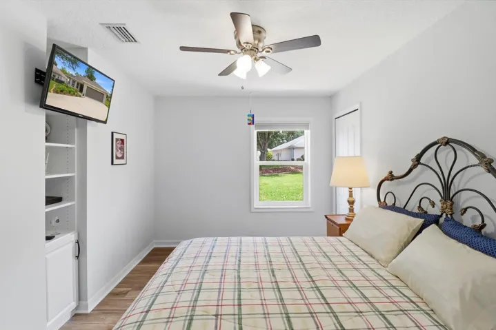 Guest Bedroom w/ Built-in Shelving