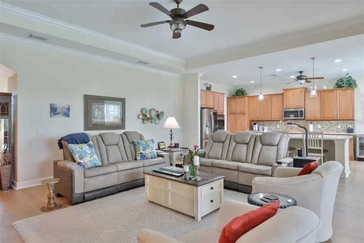 With easy access to the kitchen and the rest of the home ensures everyone is a part of the action.