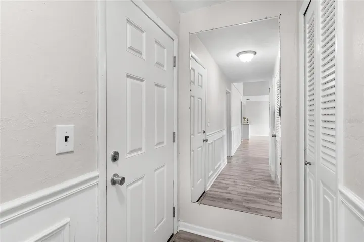 Private foyer...with coat closet.