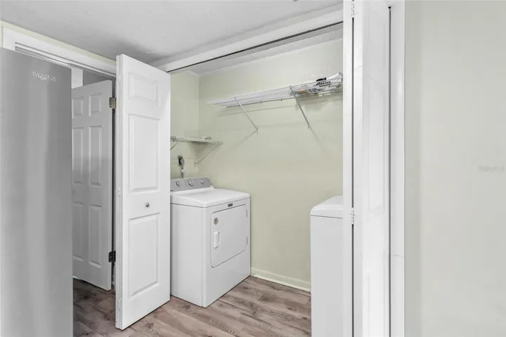 Inside laundry closet