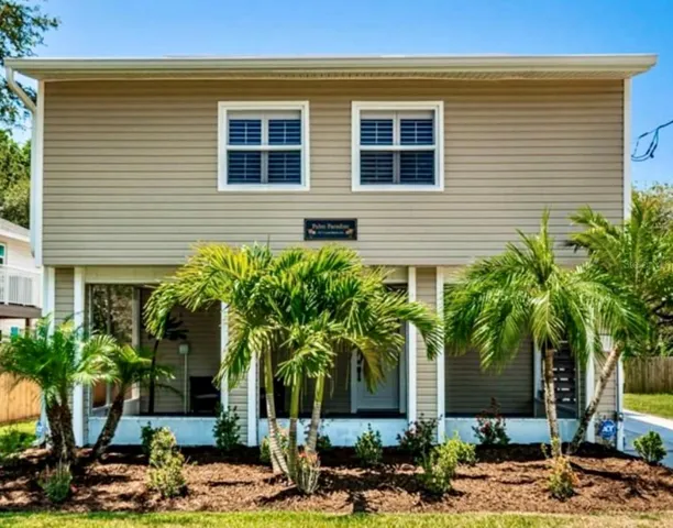 landscaped front yard