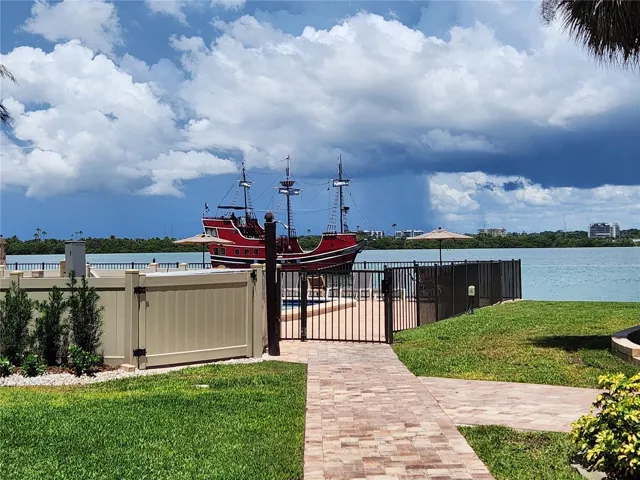 Imagine being at the pool and watching all the boats going by