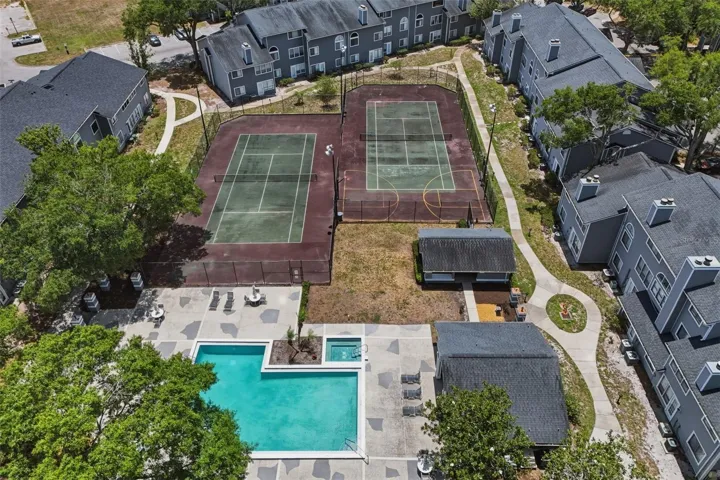 Community recreation area and pool views