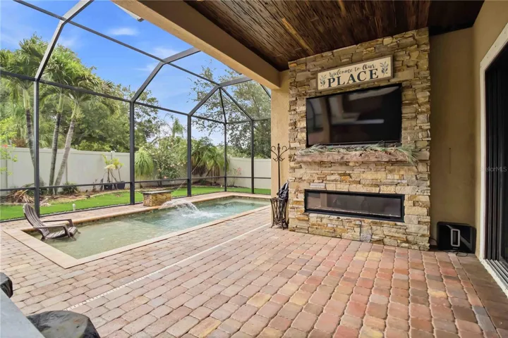 Screened Lanai with Fireplace
