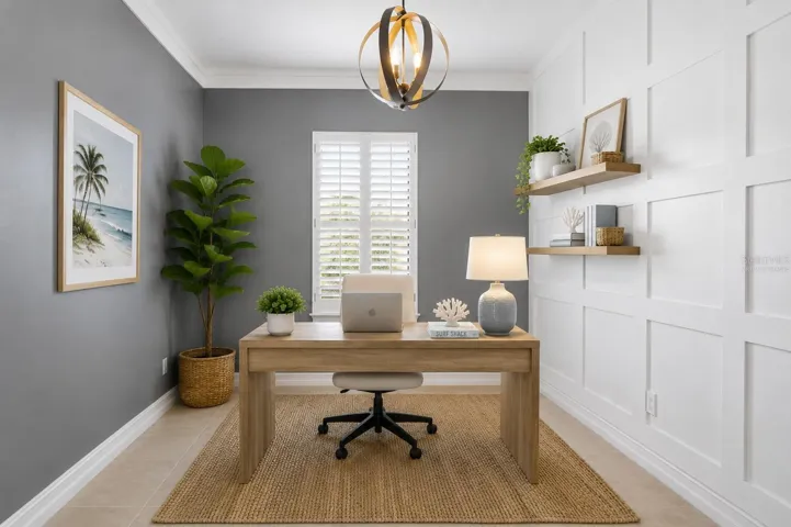 Virtually Staged - Office/Den or Library