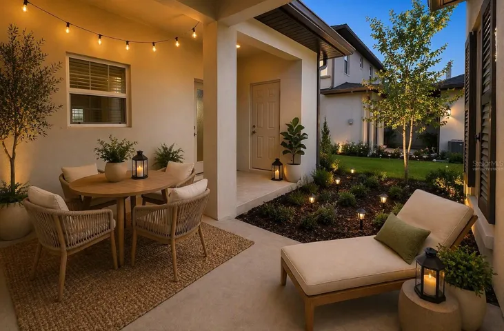 Back porch - virtually staged.