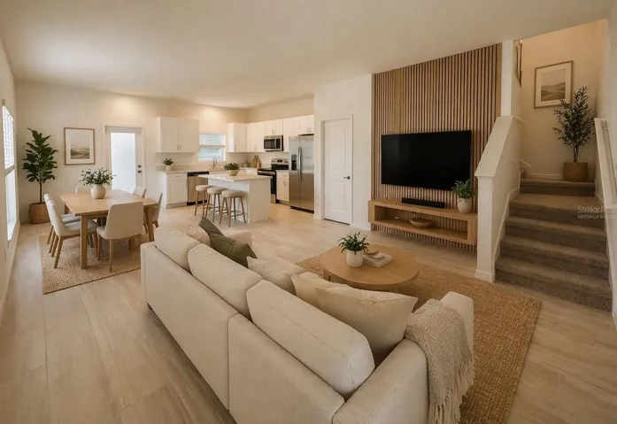 Living area - - virtually staged.
