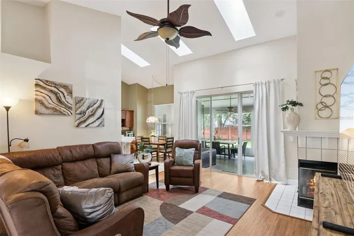 Flooded with natural light! Two bright skylights anchor the main living area, keeping this open-concept space feeling bright, airy, and welcoming all day long.