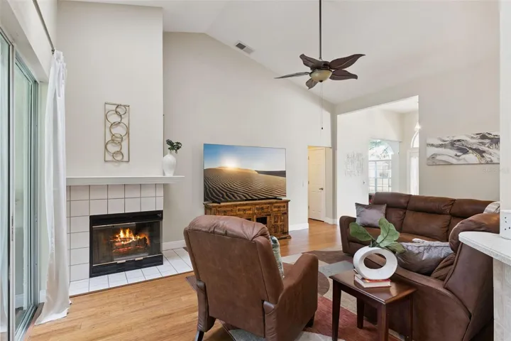 Comfortable elegance in the heart of the home. This spacious family room offers plenty of layout flexibility and an easy transition to the outdoor living space.