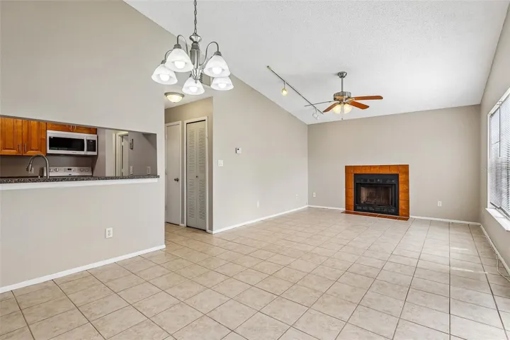 Open living and dining.