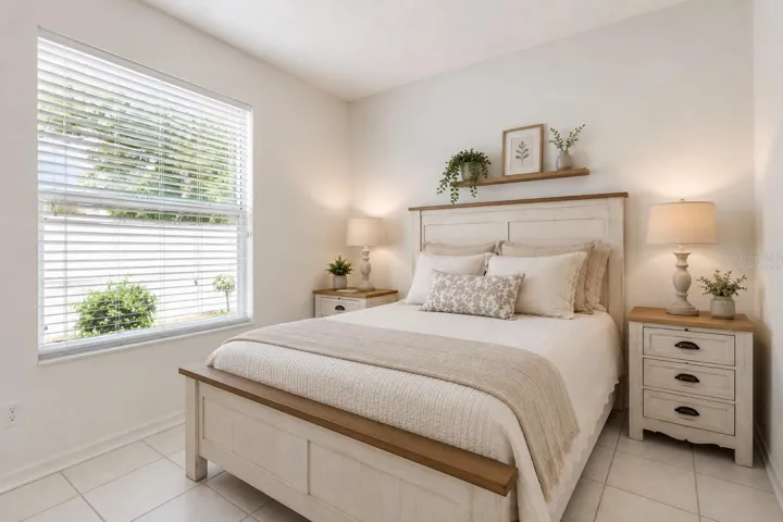 Virtually staged. Bedroom 3