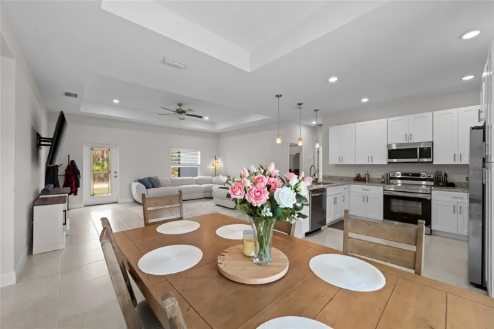 Dining/Kitchen/Living room combo