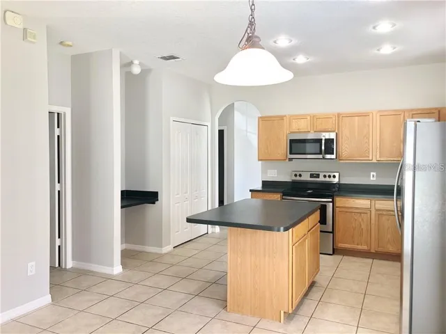 Beautiful large kitchen with arch way and large panty