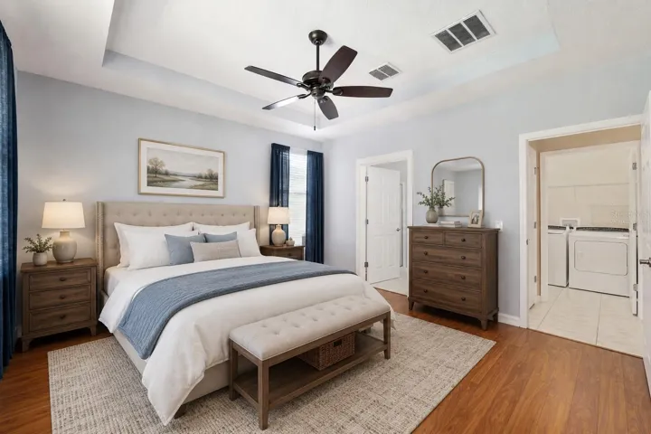 Virtually Staged Primary Bedroom