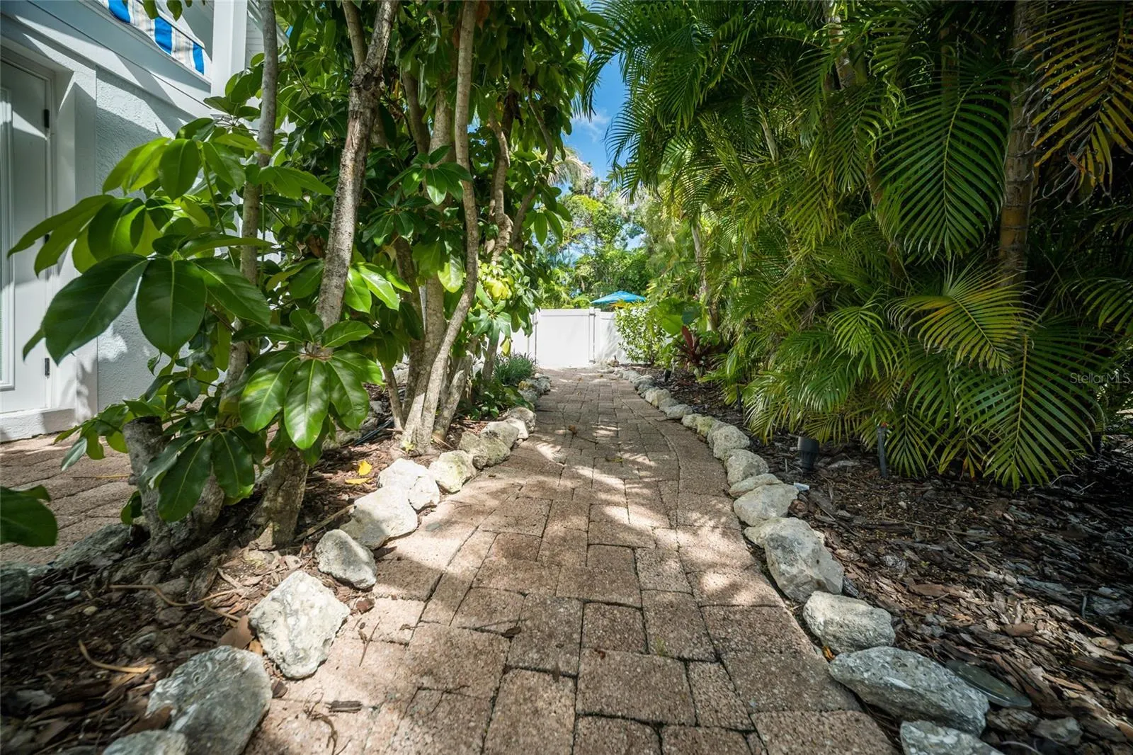 Paved walkway to the front door