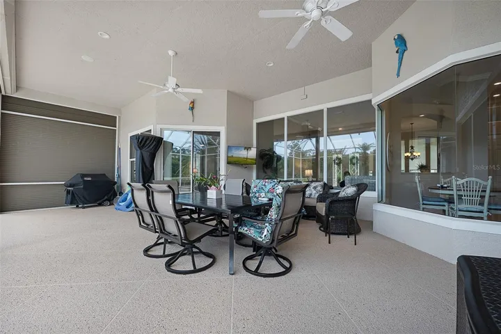 Covered Lanai with hurricane shutters