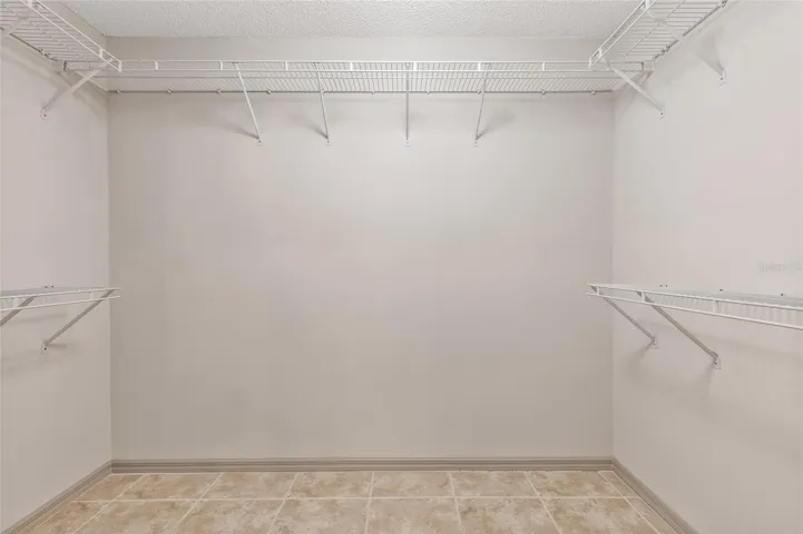 Expansive walk-in closet