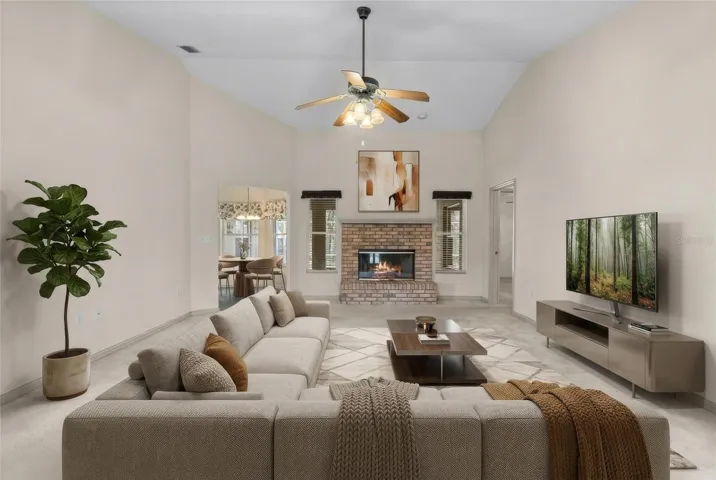 Front living room greets you from the front door