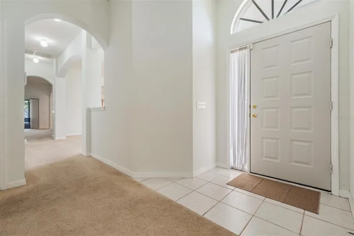 Spacious entryway with natural light