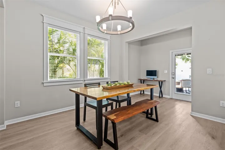 Bright dining space offers room for everyday meals and entertaining