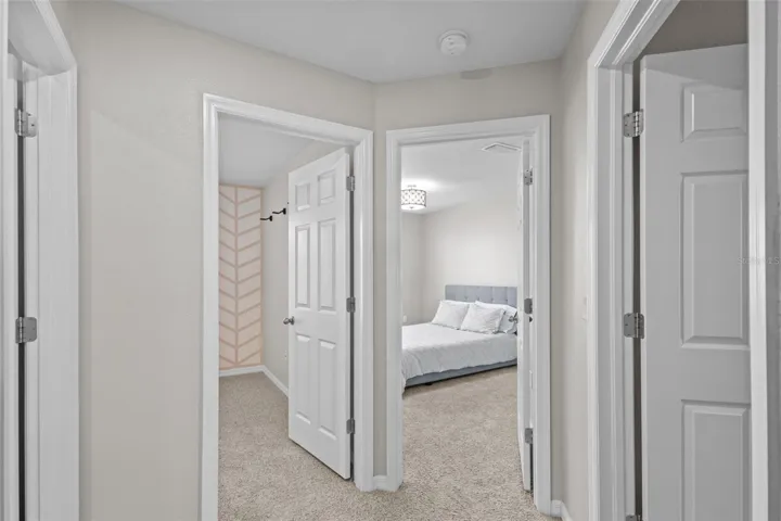 Hallway between upstairs bathrooms