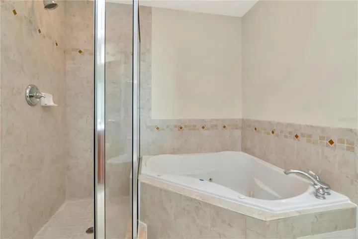 Walk in Shower and Deep Soaking  Jacuzzi  Tub