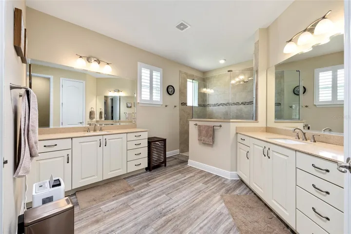 Well-appointed ensuite bathroom complete with a walk-in shower.