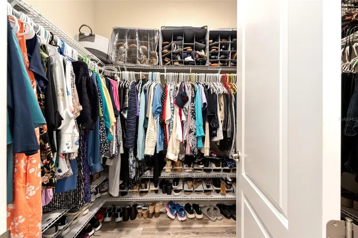 Spacious primary suite featuring two closets