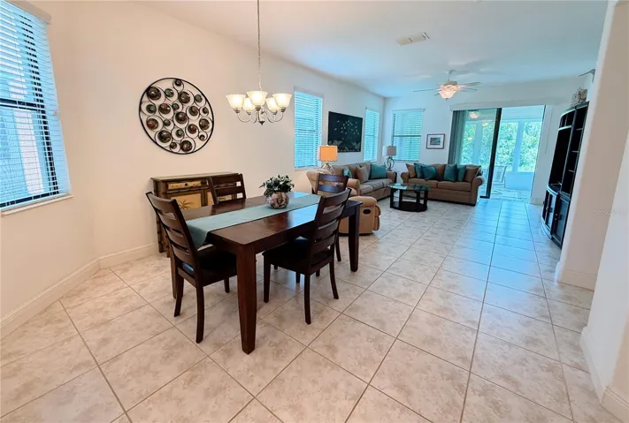 Dining Room.  TILE FLOOR