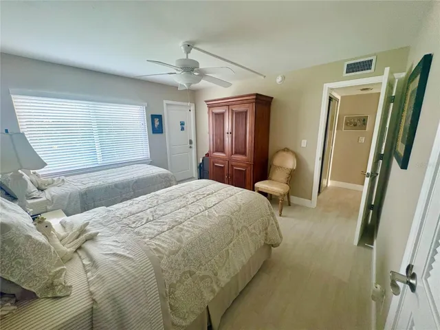 Second bedroom has back hurricane-proof door