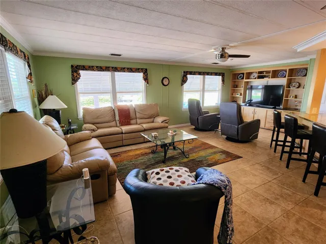 open floor plan and many recliners