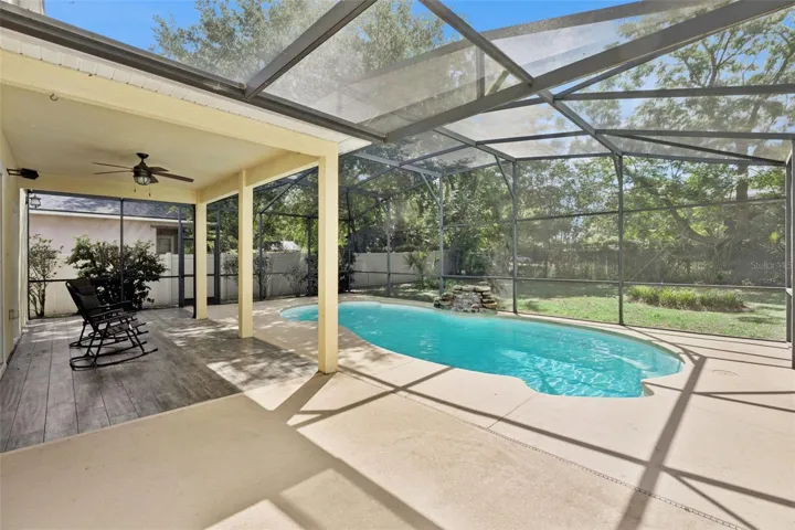 Screened pool area designed for relaxing weekends and entertaining guests year-round.