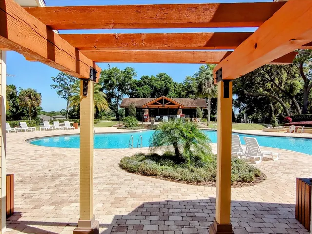 Residents enjoy access to the community pool just minutes from home.