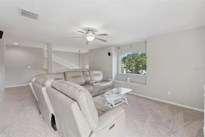Oversized upstairs loft perfect for a media room, game room, home office, or second living area.