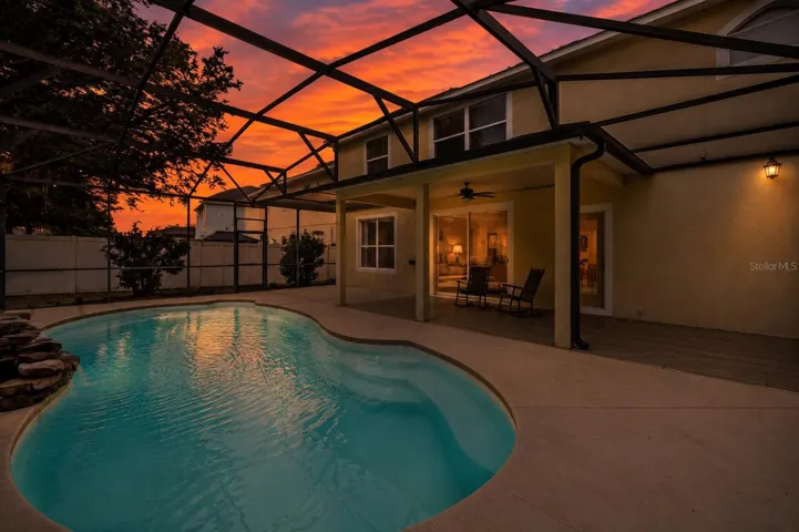 A backyard setting designed to unwind after the day is done.
