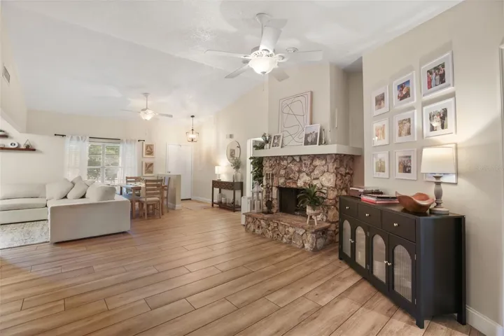 Stone Fireplace