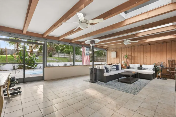 Screen enclosed back patio