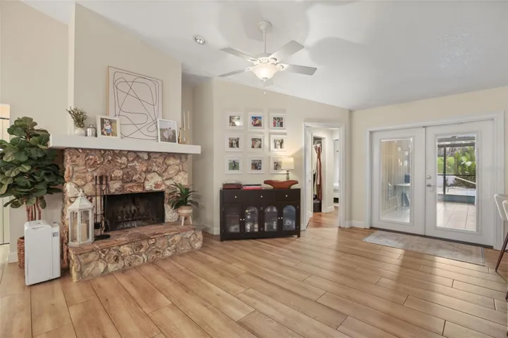 Stone Fireplace