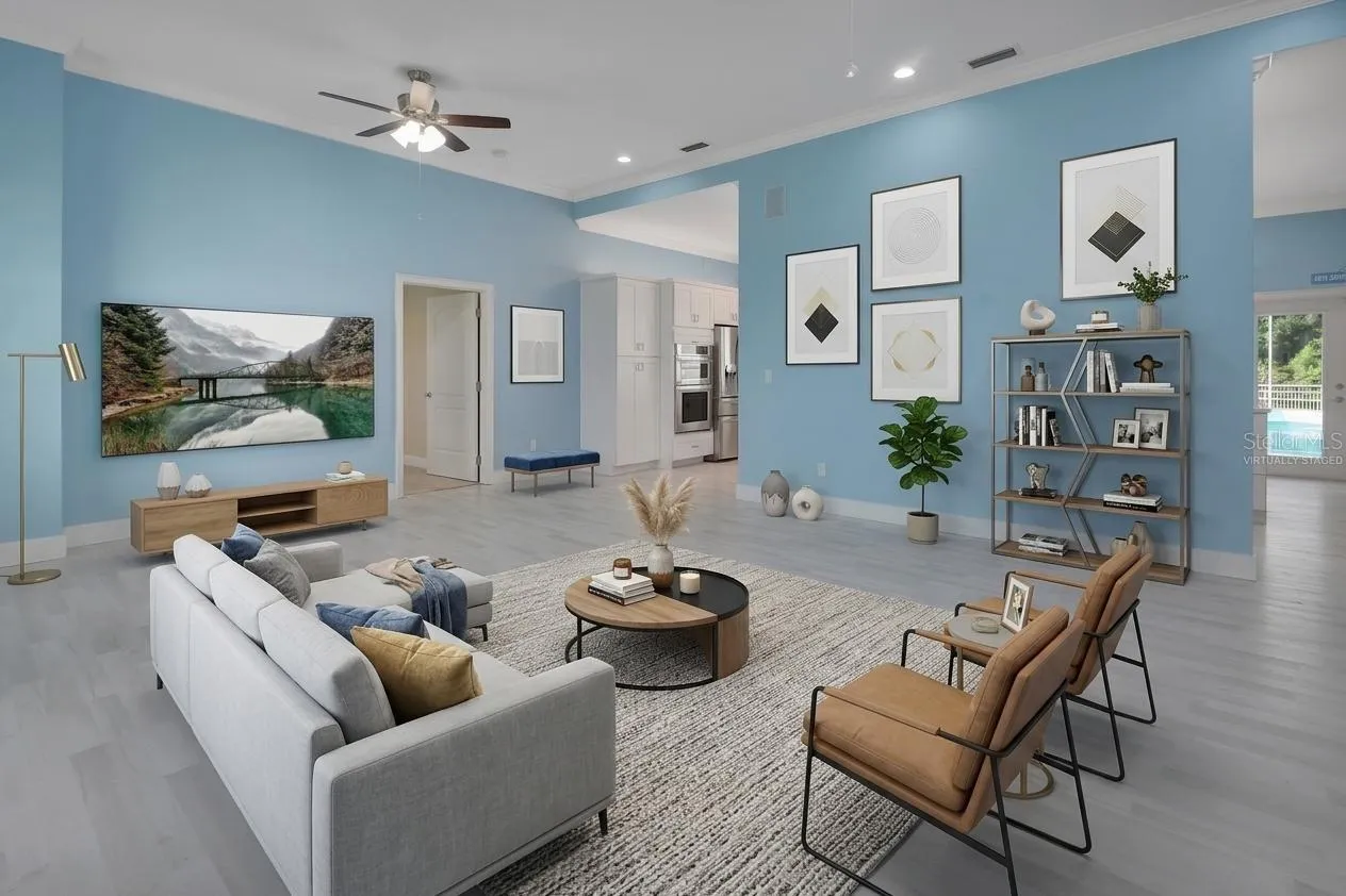 Virtually Staged Living Room