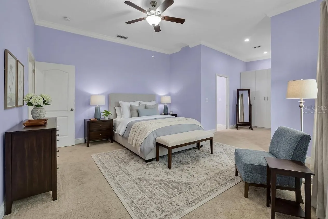 Virtually Staged Primary Suite