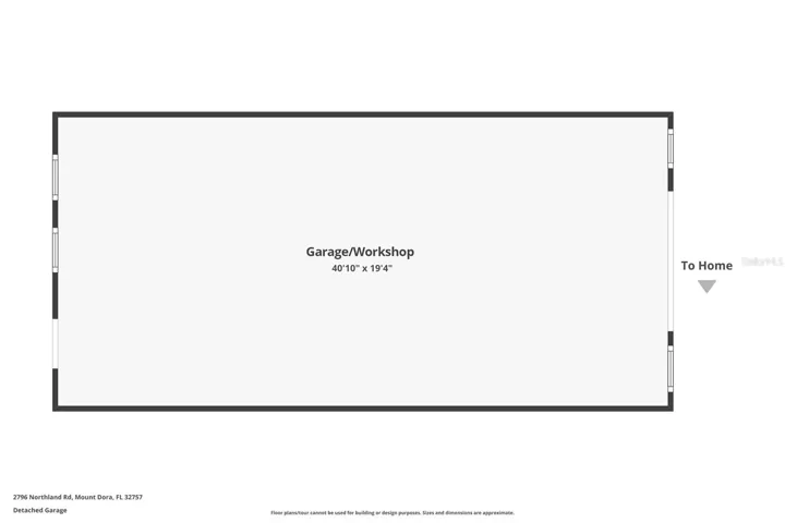 Floor Plan - Detached Metal Building/Garge