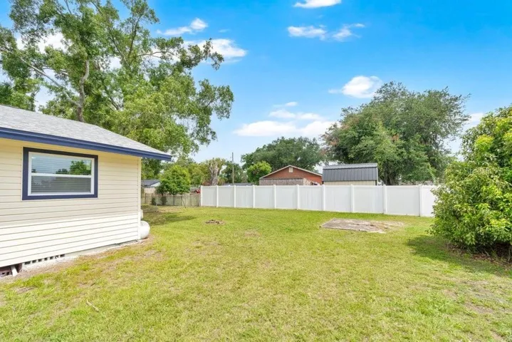 Large fenced yard
